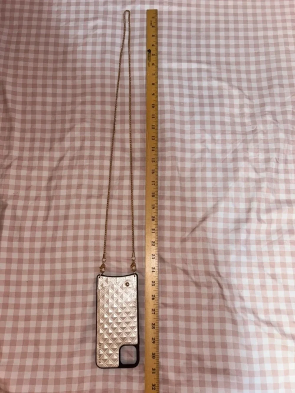 NEW RARE Bandolier Sheila Pyramid Studded Gold Crossbody Phone Case and Wallet
